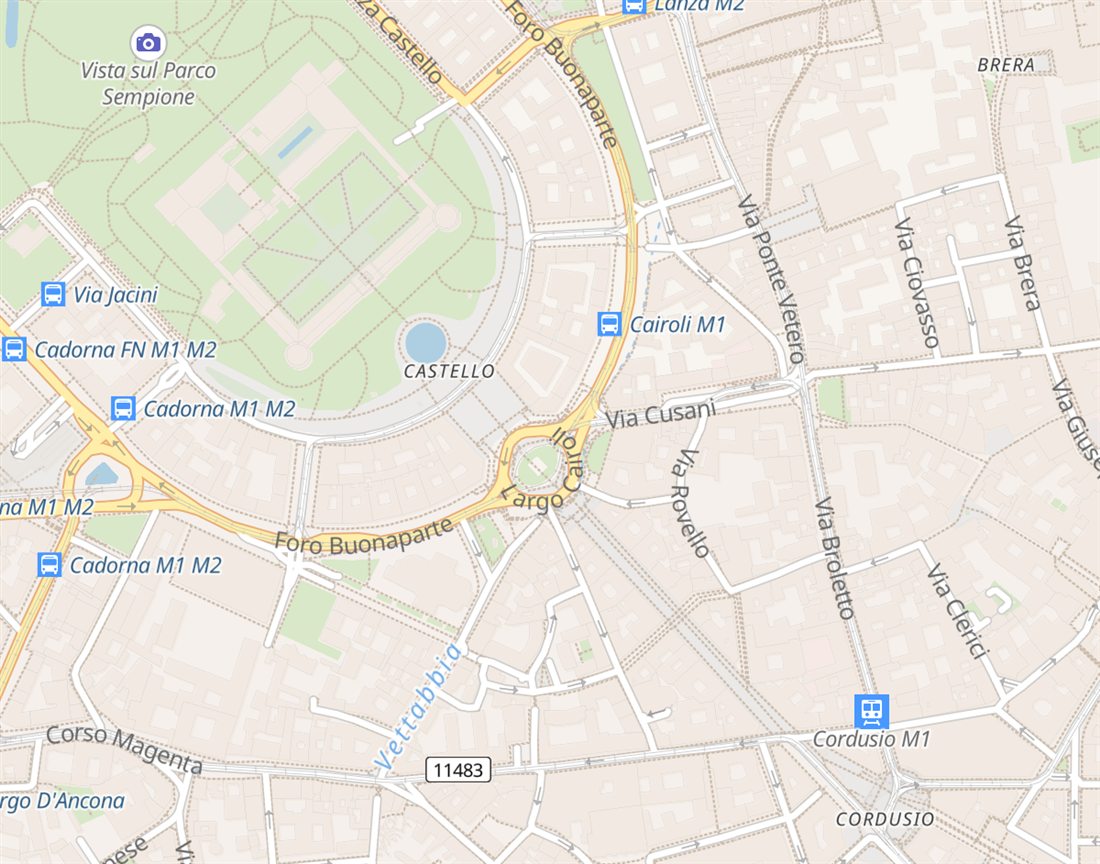 Carte des sites olympiques de Milan